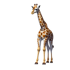 giraffe on white background