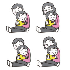 抱っこで安心する子どもと大人