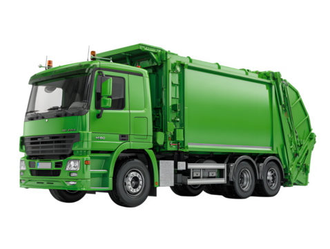green dump truck