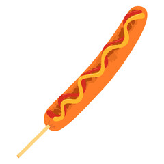 フランクフルトのイラスト  カラー 線なし