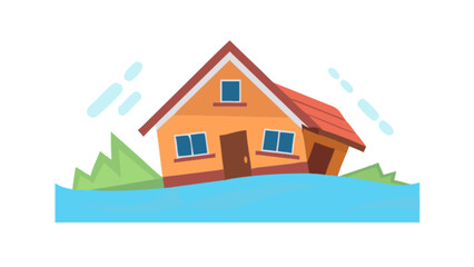 Fototapeta premium House flood insurance claim assistance and disaster recovery support for homeowners and renters