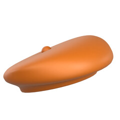 3D Render A ripe orange peach isolated on white, suitable for fruit imagery in food marketing, freshness and natural health campaigns.