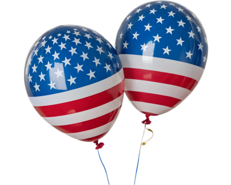 4th july american independence day flag balloons