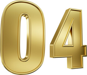 numeros 3d com textura em dourado efeito ouro 