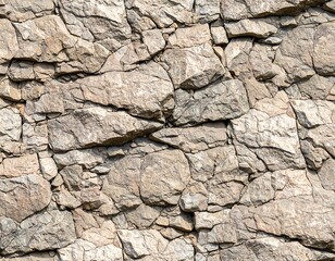 Close-up view of rough, fractured rock