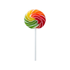 Colorful lollipop swirl candy sweet treat sugar round shape vibrant isolated stick confectionery cheerful snack perfect for parties and celebrations