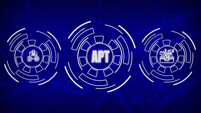 Project management concept animation. Business, Technology, Interne, Business, modern technology blue background 4k video .