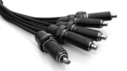 Close-up of black mechanical components