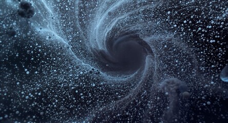 Abstract Swirling Galaxy Nebula Cosmic Dust Particles Background