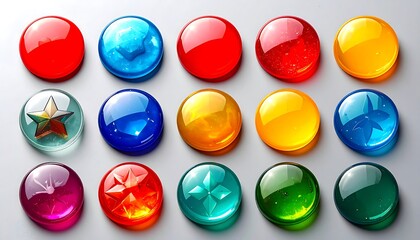 Colorful glossy round shapes