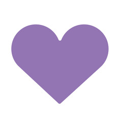 Purple heart symbol illustration in pastel flat design, perfect for modern romantic graphics, love theme, or decoration.