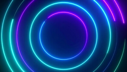 Abstract neon circles design (1)