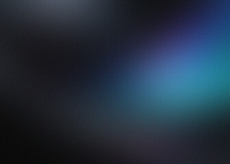 Obraz premium Abstract dark background with glowing blue and green light streaks
