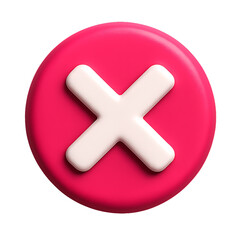 Fototapeta premium Pink circle with white cross symbol image