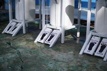 Portable Foot Pedal Handwashing Stations at School in Indonesia