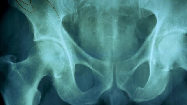 Doctor checking X-ray image of human spine, thinking about diagnosis and cause of deformation. medical worker analyzes x-ray scan of patient's spinal injury.