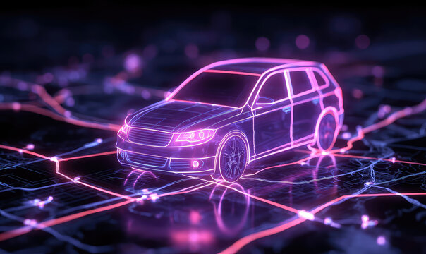 Fototapeta Hyperloop Highway Network Visualization