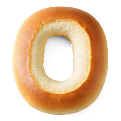 Bread Letter O on transparent background