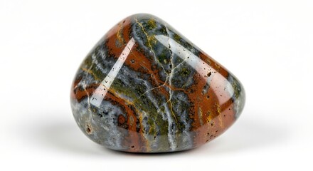 Polished Ocean Jasper Tumbled Stone, Colorful Gem