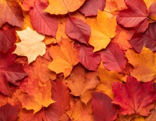 Fototapeta premium Autumn leaves in vibrant colors (4)