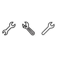 Naklejka premium Adjustable Wrench Set