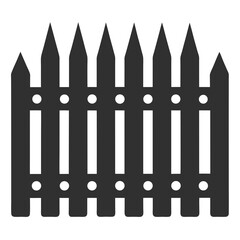 Fence vector silhouette illustration isolated on white background