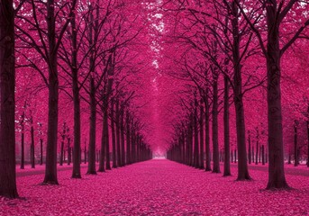 Fototapeta premium Pink Blossom Avenue