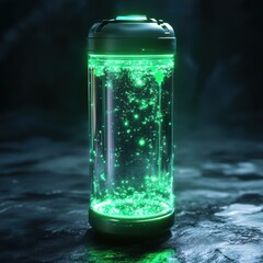 Futuristic Green Water Bottle