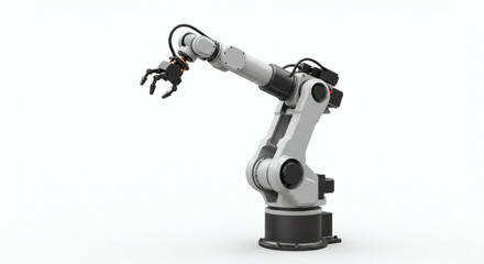 Advanced robotic arm with articulated joints, designed for precision industrial automation and manufacturing tasks