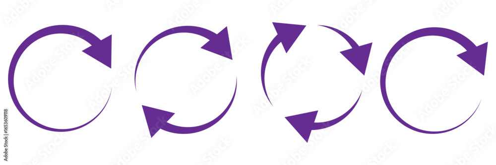 Canvas Prints circle arrow icon set. symbol of reload, refresh, loading, recycle, and repeat. interconnecting roun
