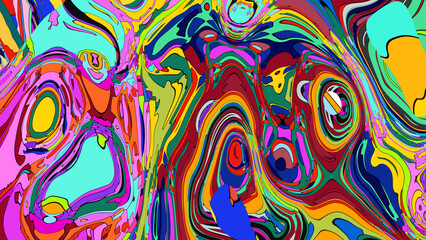 seamless pattern with colorful waves