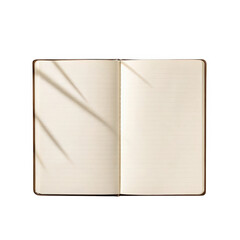 Naklejka premium Open notebook isolated on transparent background