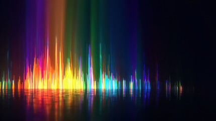 Rainbow vertical lines abstract design