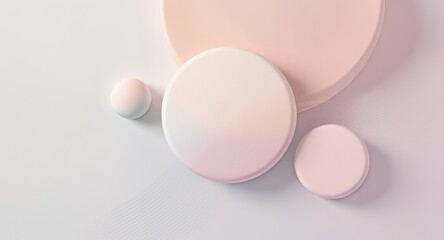 Fototapeta premium Pastel Abstract Background Elegant 3D Render for Product Display Branding