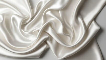 Obraz premium Minimal luxury white silk texture with elegant folds.