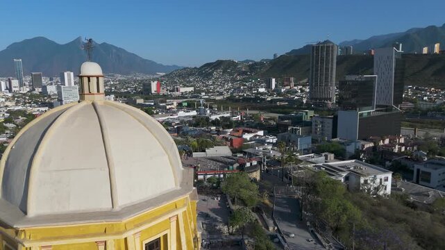 Monterrey Cityscape from Obispado Hill: Majestic Saddle Mountain and Santa Catarina River.