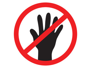 Do Not Touch Sign Icon Background