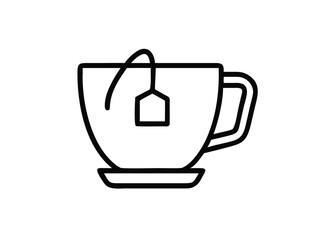 Fototapeta premium tea cup vector drink icon symbol