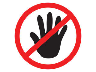 Do Not Touch Sign Icon Background