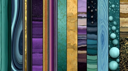 A collection of abstract digital textures and patterns, featuring a variety of colors, textures, and styles.