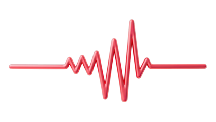 Graphic representation of a heartbeat.