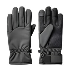 pair of black leather gloves