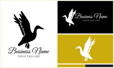 Flying Duck Logo Design Variations. (1)