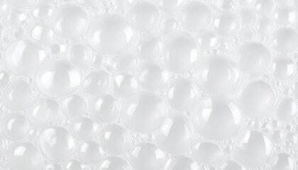 Foam texture, white bubble surface close-up background