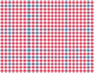 Naklejka premium Plaid pattern of red and blue squares on white background