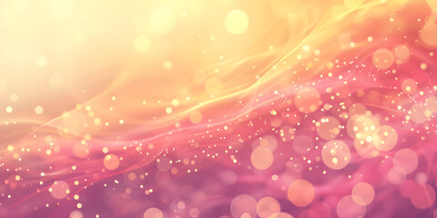 A pink and yellow background with a lot of small circles
