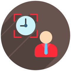 Focus Time Rounded Color Icon Mini Illustration Icon. Use For Modern Concept, Print, Ui, Ux Kit, Web And App Development. Vector Related To Office, Education, Examination And More