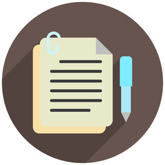 Memo Pad Rounded Color Icon Mini Illustration Icon. Use For Modern Concept, Print, Ui, Ux Kit, Web And App Development. Vector Related To Office, Education, Examination And More