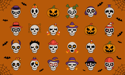 Fototapeta premium halloween seamless pattern