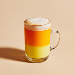 glass of mango latte,